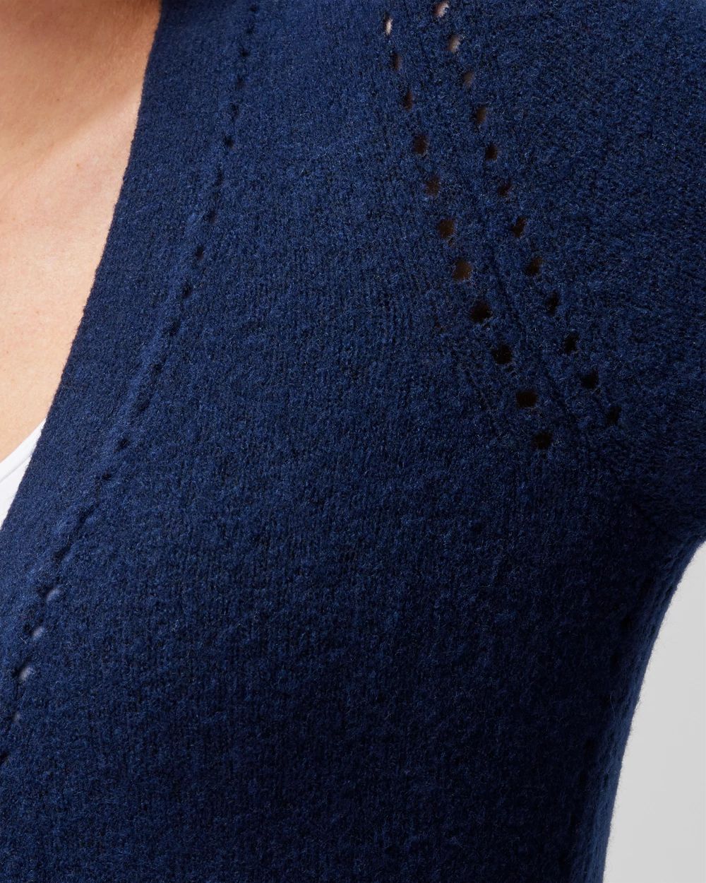 Petite sleeveless cardigan top